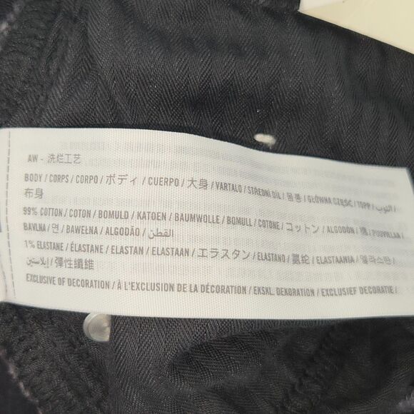 Abercrombie & Fitch Dad High Rise Jeans Womens Size 37S Distressed Grunge Biker - Picture 8 of 9